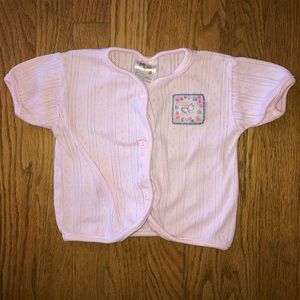4/$25- Girls Pink Short Sleeve Button Cardigan 18m